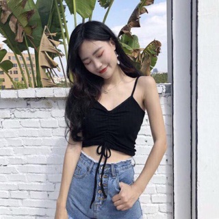 Áo 2 dây rút ngực cổ tim🌻