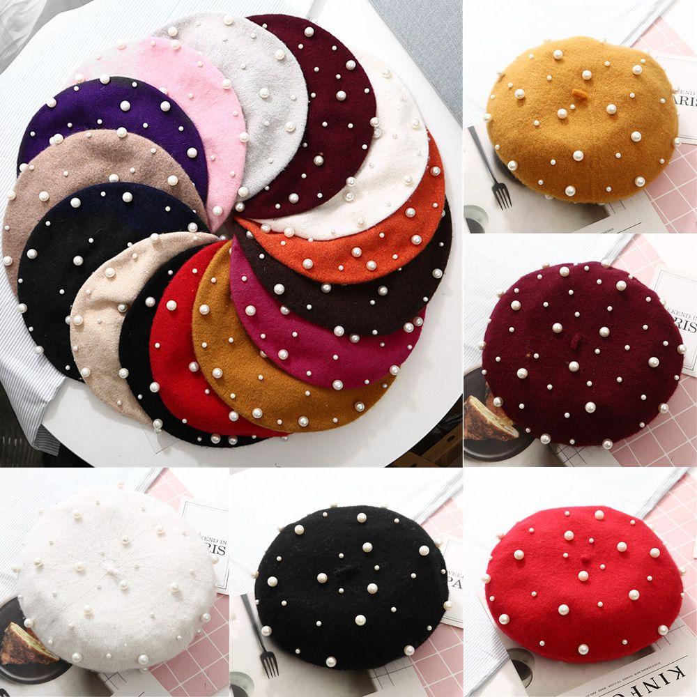 Mũ Beret Vải Len Ấm Áp Thời Trang Mùa Đông Dành Cho Nữ