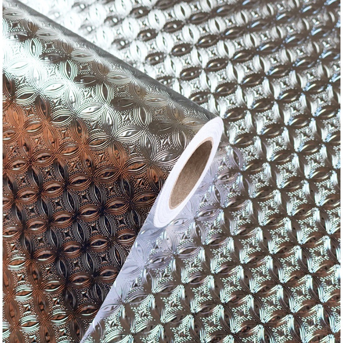 1 mét decal dán bếp tráng nhôm đồng tiền bạc khổ 60cm keo sẵn