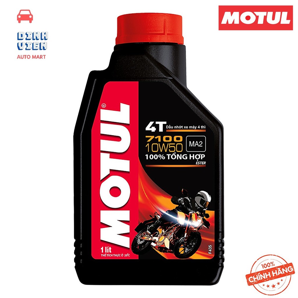 Dầu Nhớt Xe Máy 4 Thì Motul 7100 4T 10W50 MA2 (100% Tổng Hợp - Ester) 1 Lít – Hàng Chính Hãng – DV AUTOMART