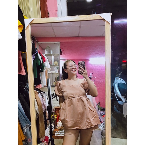 Set peplum nơ lưng
