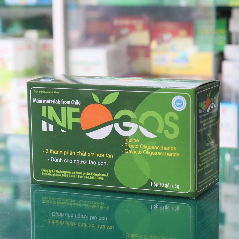 Infogos - Hỗ trợ bổ sung chất xơ, giảm táo bón cho người lớn và trẻ em (Hộp 30 gói x 3g)