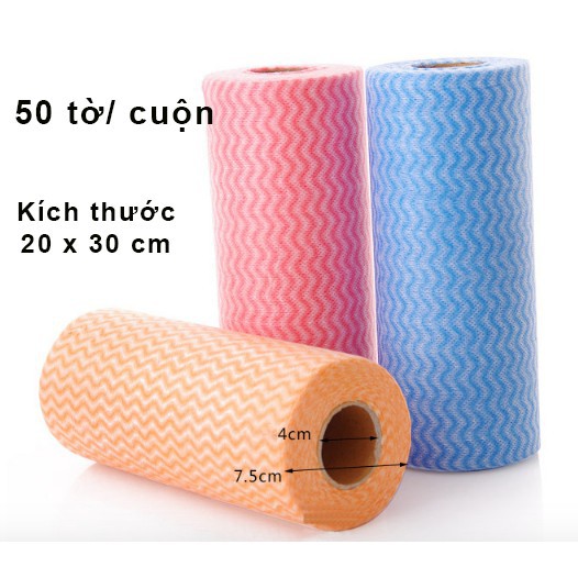 Cuộn 50 Khăn Lau Đa Năng - Có Thể Giặt Sạch Để Tái Sử Dụng, sạch, tiết kiệm