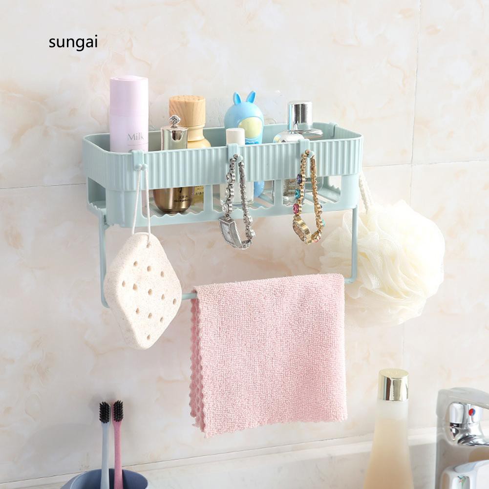 Giá treo khăn nhà tắm đa năng kèm phụ kiện kích thước 26.5cm x 13cm x 15cm | BigBuy360 - bigbuy360.vn