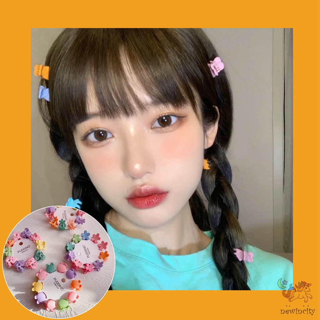 Kẹp tóc mini nhiều kiểu dáng màu kẹo ngọt ngào phong cách Hàn Quốc dễ thương cho bé gái