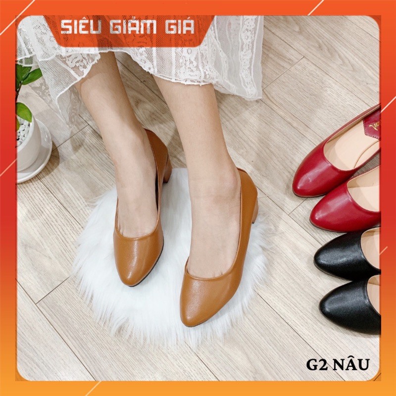 [ FreeShip-Xả Kho ] Giày Búp Bê Nữ Cao Gót 3cm Xinh Xắn , Sang Trọng Mã G2