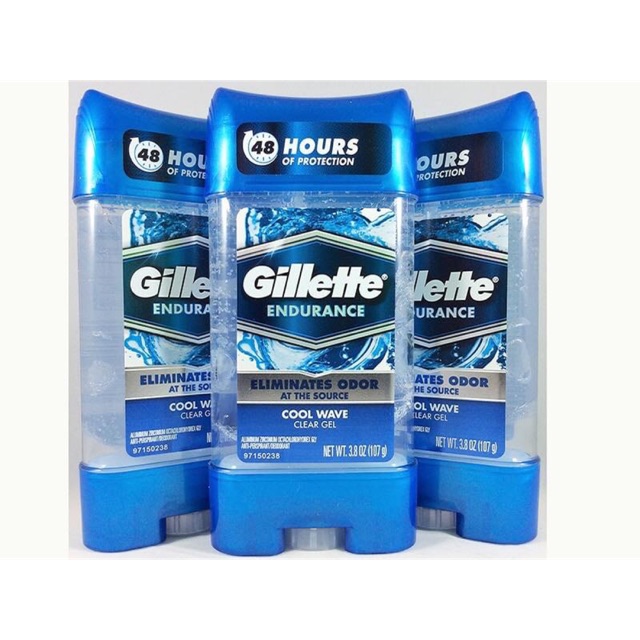 Lăn khử mùi nam Gillette Endurance Cool Wave Clear Gel