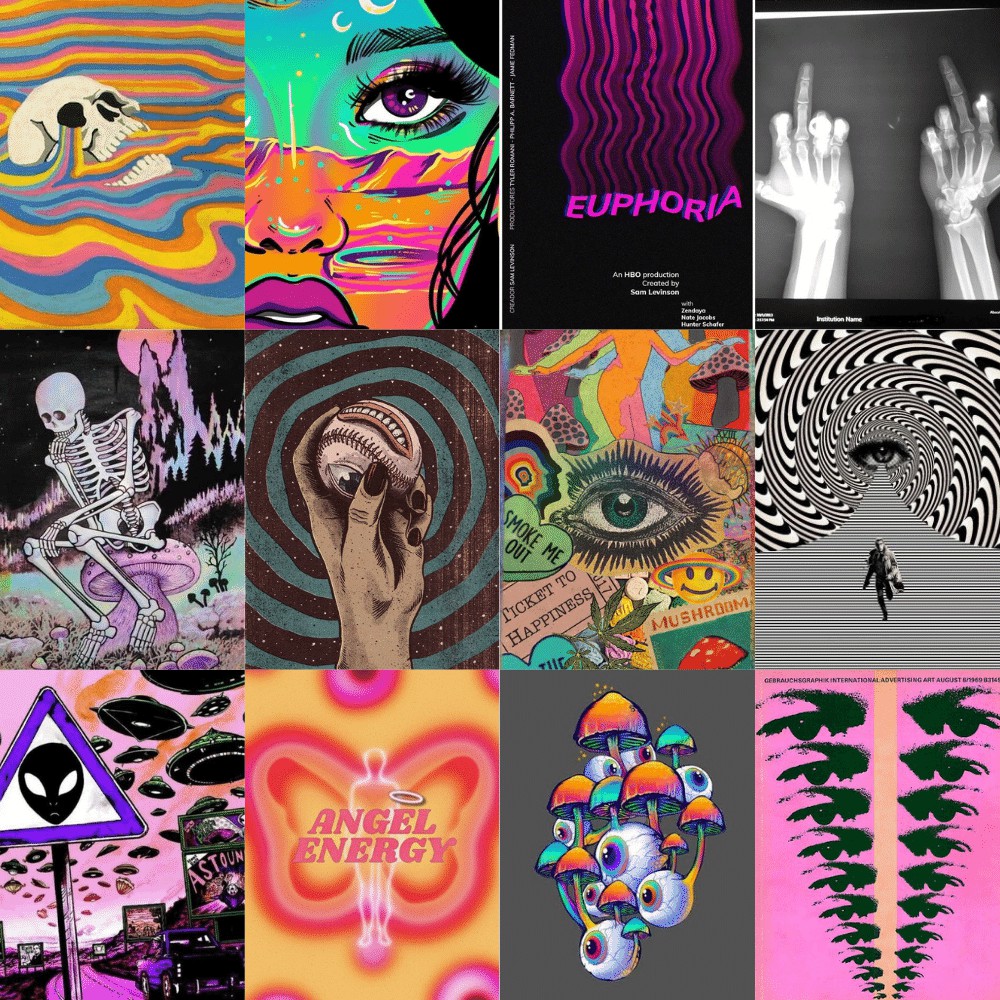 Wall Collage  keo sẵng lột dán tường trang trí decor phòng ngủ - theme Psyche