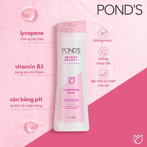 Nước hoa hồng POND'S White Beauty sáng da cân bằng pH se khít lỗ chân lông 150ml