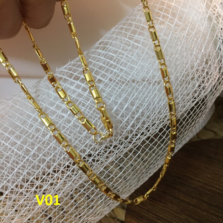 Dây Chuyền trơn Vòng cổ nữ mạ vàng 18k hợp kim không rỉ Namoo Jewelry