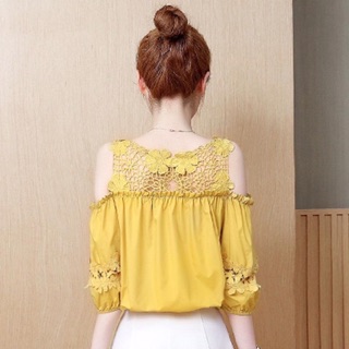 Áo sơ mi lưới vai cực đẹp