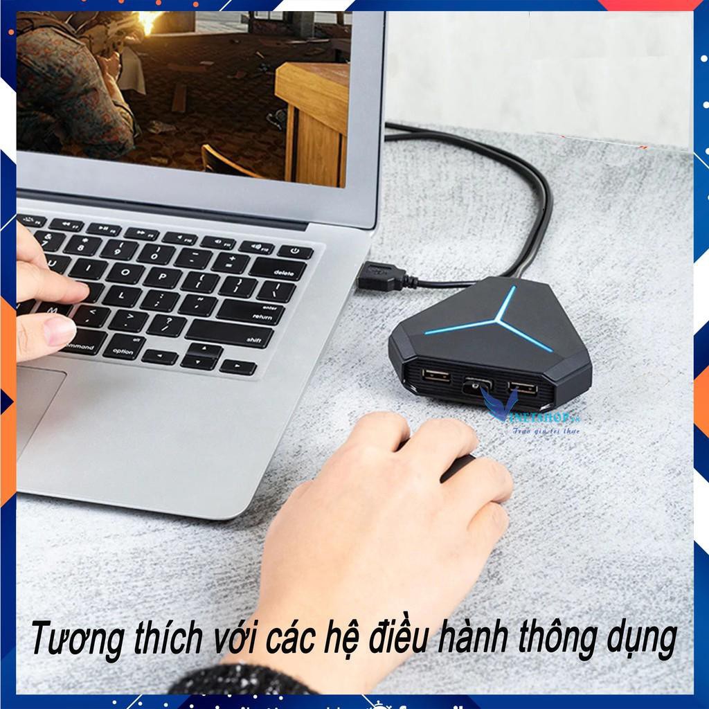 Bộ Chia USB 6 Cổng Dài 1m, USB Hub 2.0/ 3.0 Tiện Dụng Hình Lục Giác Có Đèn LED Báo Hiệu Kèm Ảnh Thật VINETTEAM - dc3923