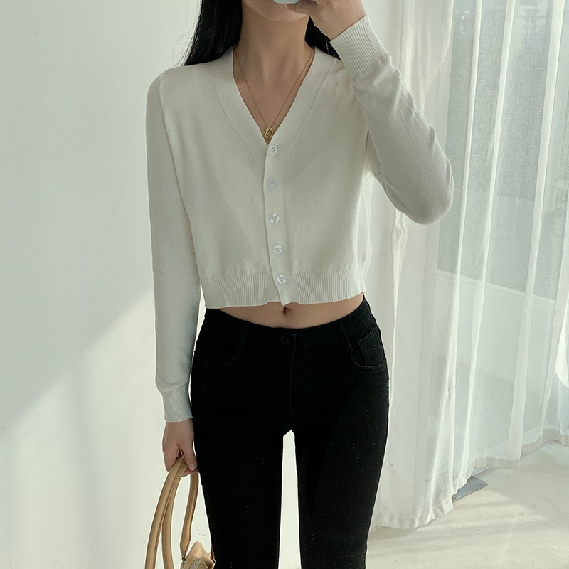 Áo khoác Cardigan Len đan mỏng Dài tay Ulzzang Hàn Quốc Áo Cardigan nữ Tay dài Thời trang | WebRaoVat - webraovat.net.vn