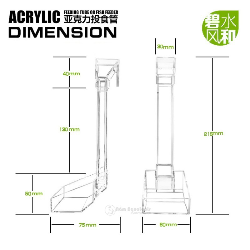 Bộ Cho Cá Tép Ăn - Chén Ống Tép Acrylic
