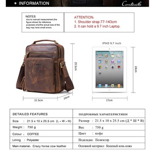 [BẢO HÀNH DA 10 NĂM] TÚI IPAD DA BÒ - TÚI ĐEO CHÉO