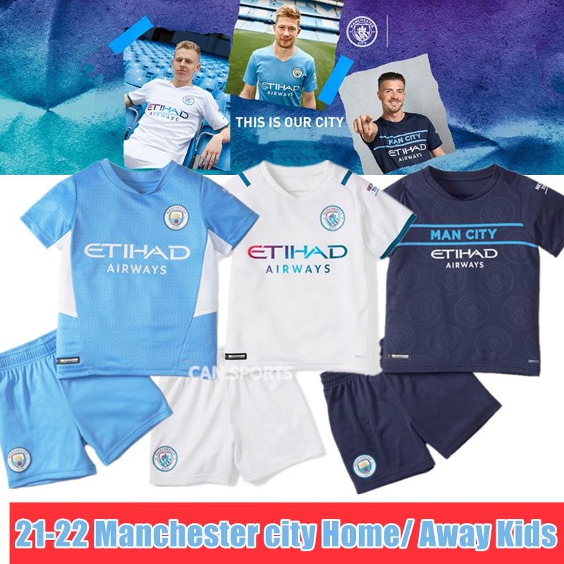 Bộ Đồ Chơi Đá Bóng manchester City Năm 2021-22 Cho Trẻ Em