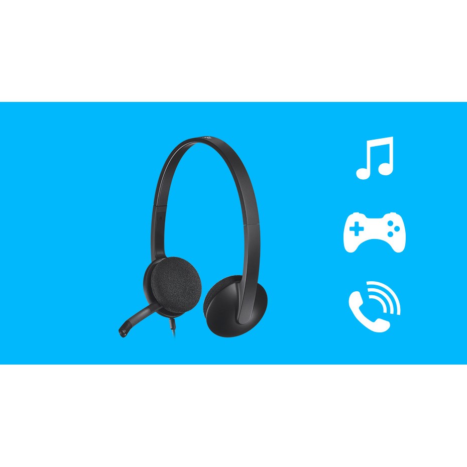 Tai nghe Logitech H340 Micro khử tiếng ồn Kết nối cổng USB - Bảo hành 2 năm