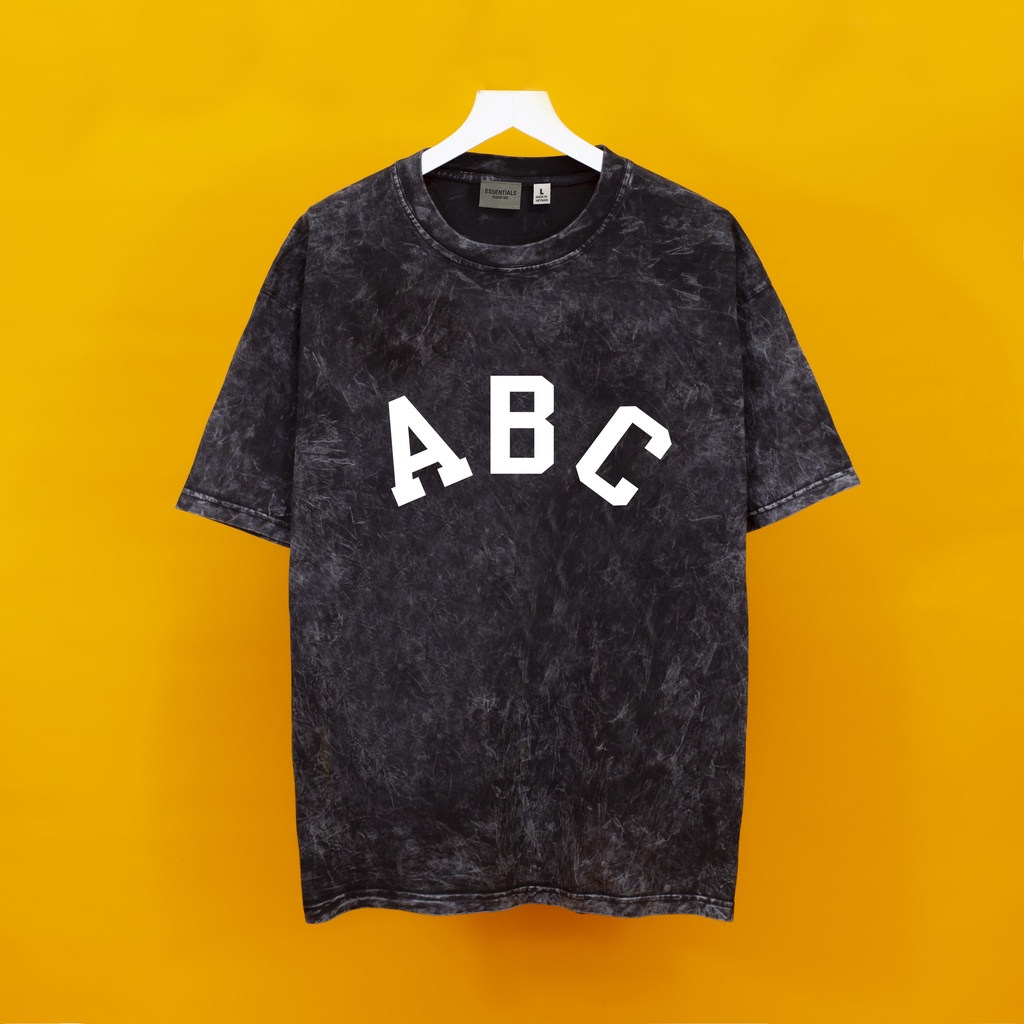Áo thun ABC Hogoto shop , Áo thun unisex nam nữ form rộng oversize chất liệu 100% Cotton