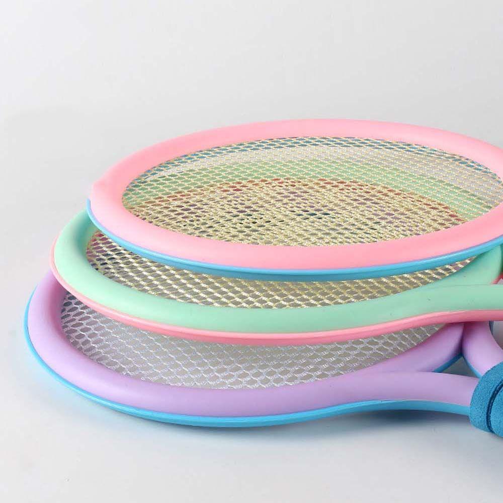 LILYES Soft Mini Tennis Racquet Toddler Badminton Training Tool Badminton Racket Set Tennis Balls Colorful Parent-child Indoor/Outdoor Sports Leisure Toy Badminton Balls Kids Interactive Toys/Multicolor