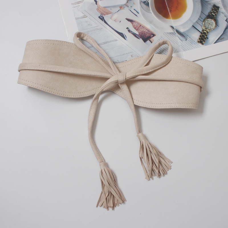 Thắt Lưng Nhung Thắt Nơ Tua Rua Thời Trang Chất Lượng Cao Cho Nữ