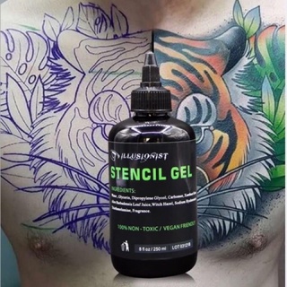 (Tặng Scan than) Gel scan hình xăm stencil gel đen