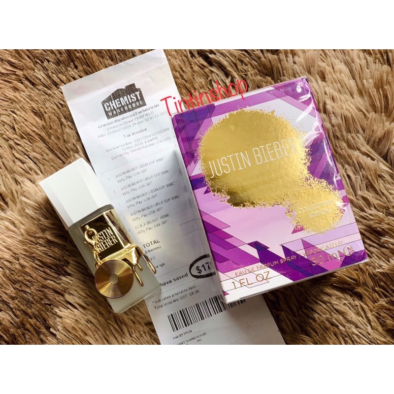 [ĐỦ BILL CHEMIST]Nước hoa Justin Bieber Collectors Edition Eau de Parfum 30ml