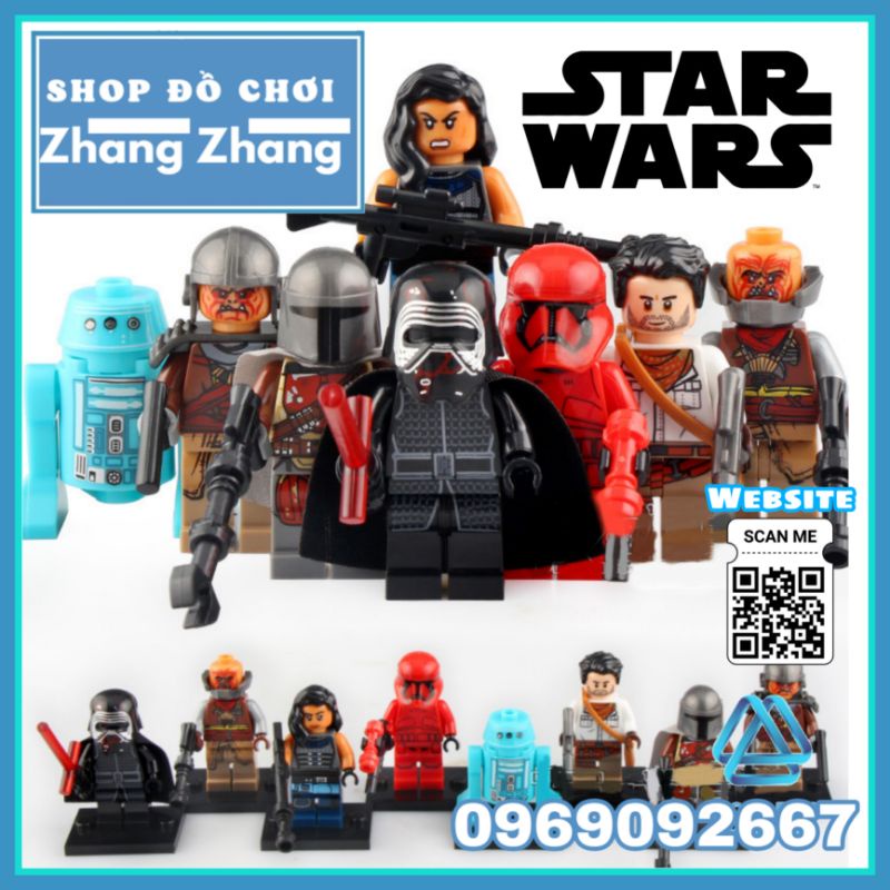 Đồ chơi Xếp hình Star Wars Mandalorian Rise of Skywalker Dameron - Mando Sith Trooper Cara Dune Raider Minifigures G0001