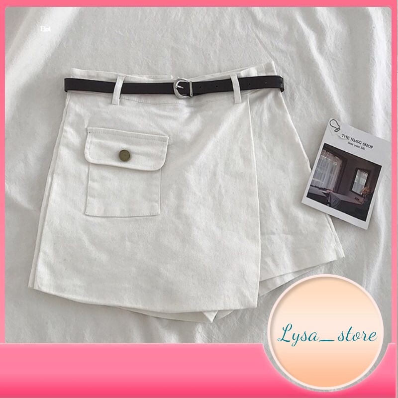 Quần giả váy cạp cao