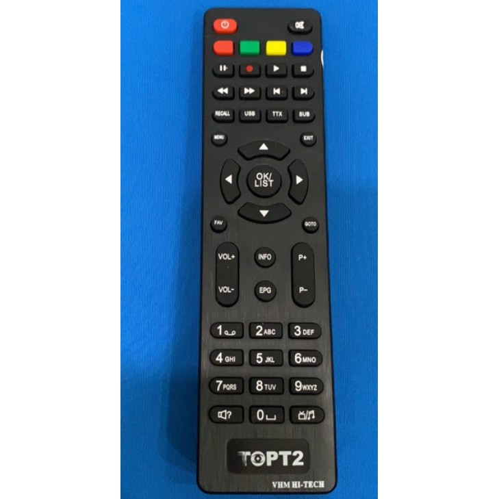 Điều khiển đầu thu mặt đất TOP T2 - Remote đầu thu TOPT2