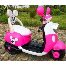 XE MÁY ĐIỆN VESPA CHO BÉ MÀU HỒNG