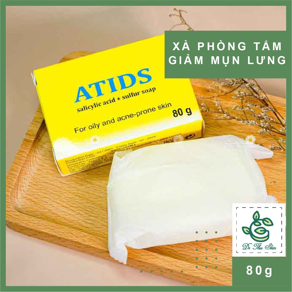 Xà Phòng ATIDS Chính Hãng Hỗ Trợ Giảm Mụn Lưng, Dày Sừng Nang Lông, Nấm 80g