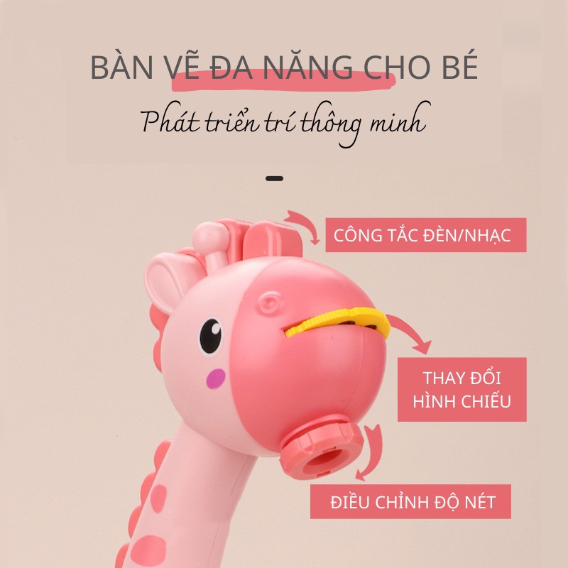 Bàn vẽ đồ chơi có đèn chiếu sáng thông minh phát triển tư duy sáng tạo vui nhộn dành cho bé