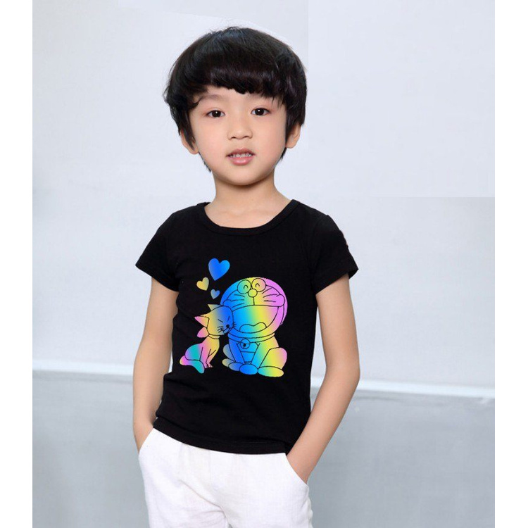 Áo Thun Trẻ Em In Phản Quang Doremon LALASEA - Thời trang trẻ em 3-12 tuổi Cân nặng 6-35kg - SKU300521001