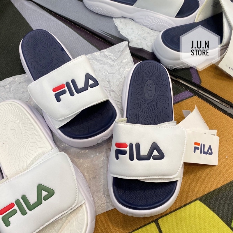 DÉP FILA ĐẾ CAO TRẮNG XANH FASHION SC