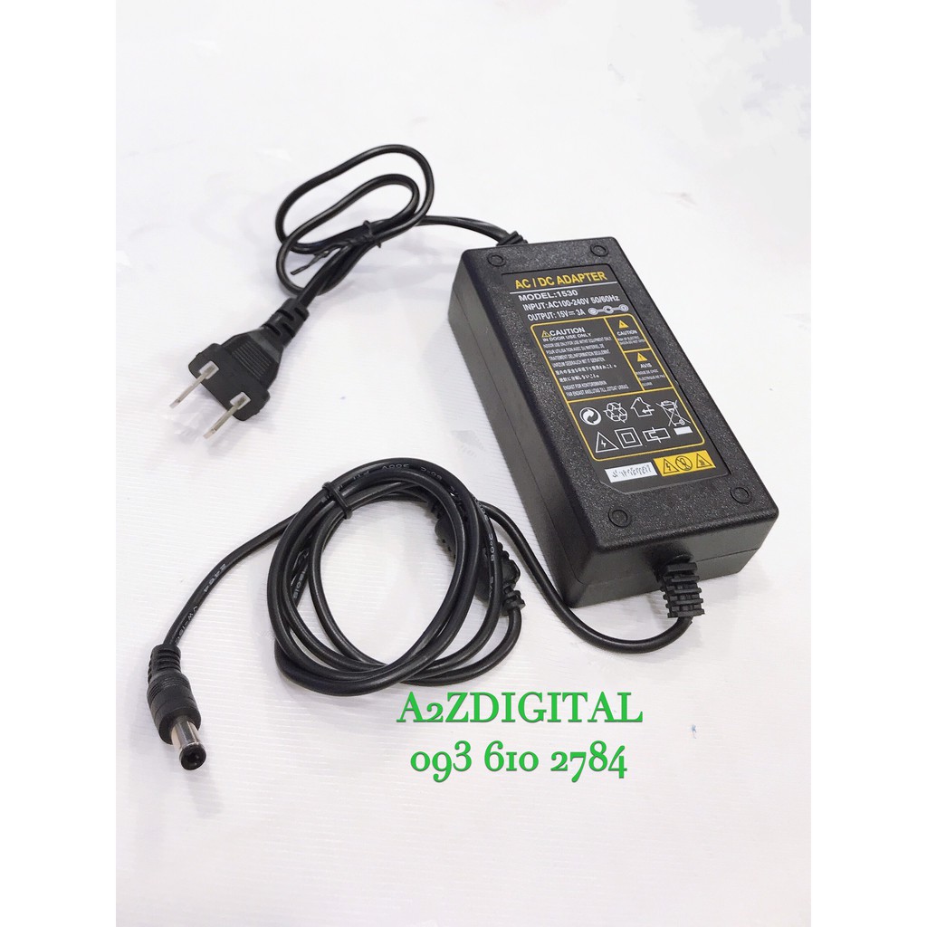 ADAPTER DÀNH CHO LOA KÉO 15V-3A JACK CẮM SẠC ĐẦU TRÒN 5.5mm
