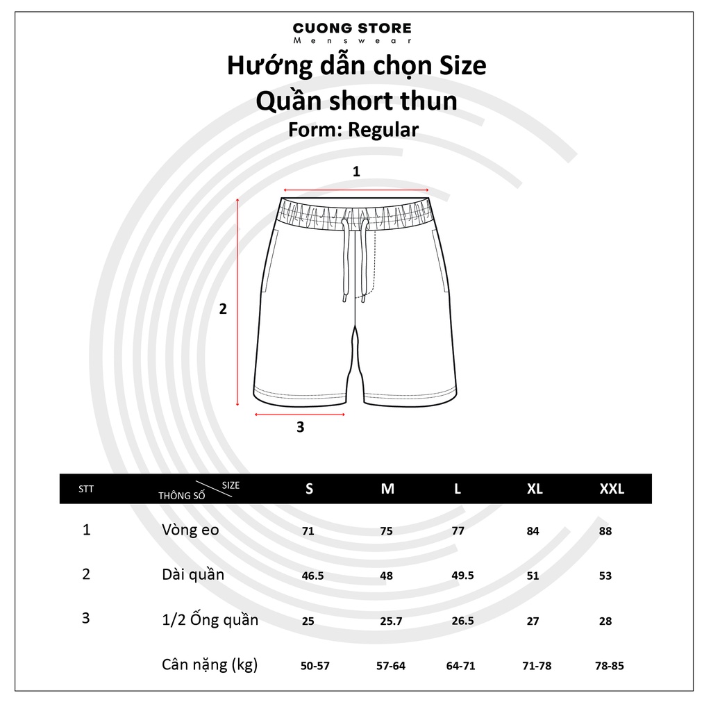 Quần short thun cao cấp thêu chữ CHEMICAL 2005007 vải Cotton dày dặn, co giãn thoải mái - MENFIT