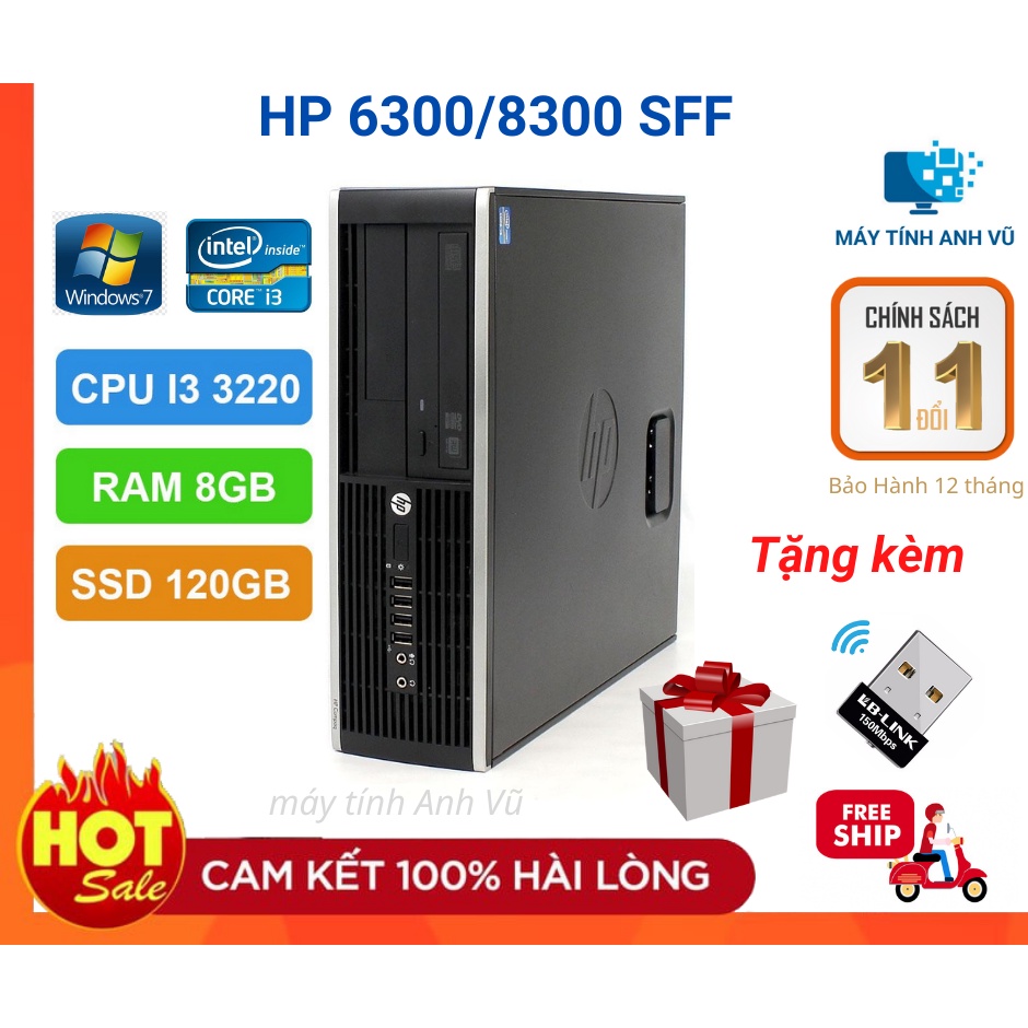 Case Máy tính Văn phòng HP Pro 6300/8300 (i3 3220/8G/SSD120G) - Bảo Hành 12 Tháng. | BigBuy360 - bigbuy360.vn