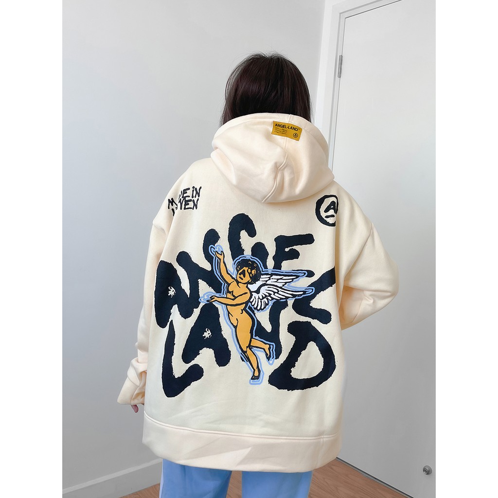 Áo Khoác Hoodie Khoá Kéo The 7th Angel Chính hãng Angel-Land Kem | BigBuy360 - bigbuy360.vn