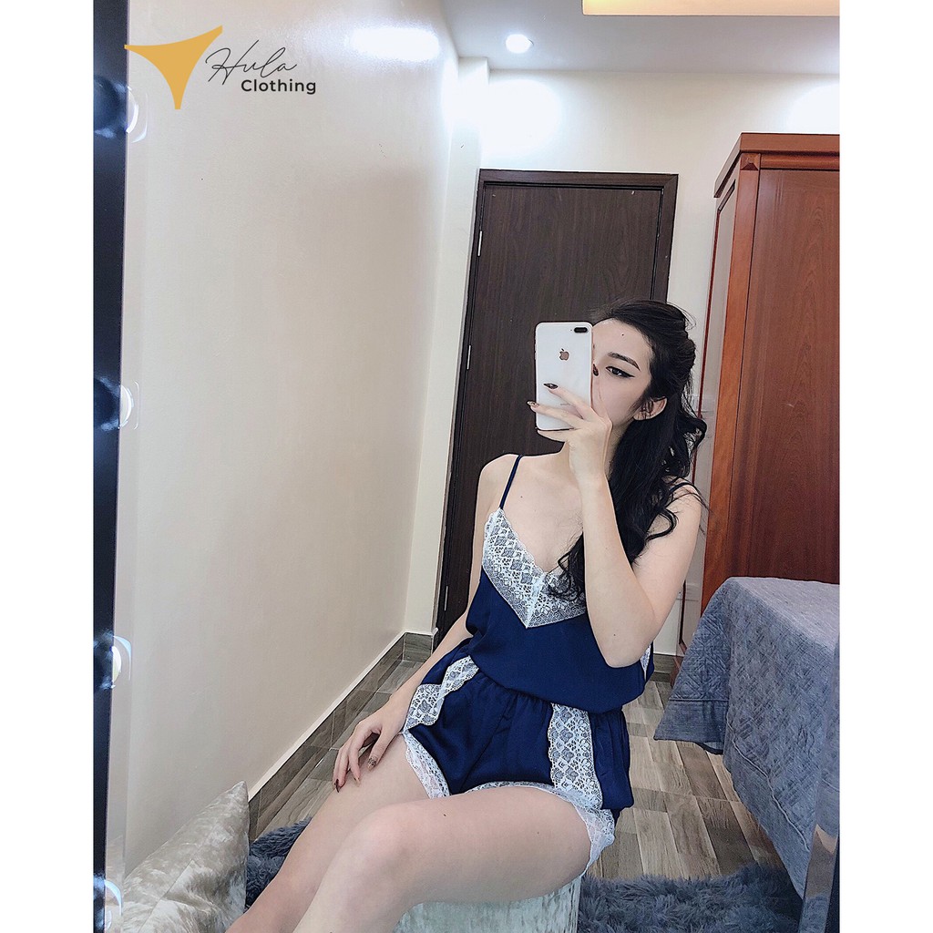 Bộ ngủ lụa 2 dây cao cấp viền ren gợi cảm - BN020 | BigBuy360 - bigbuy360.vn