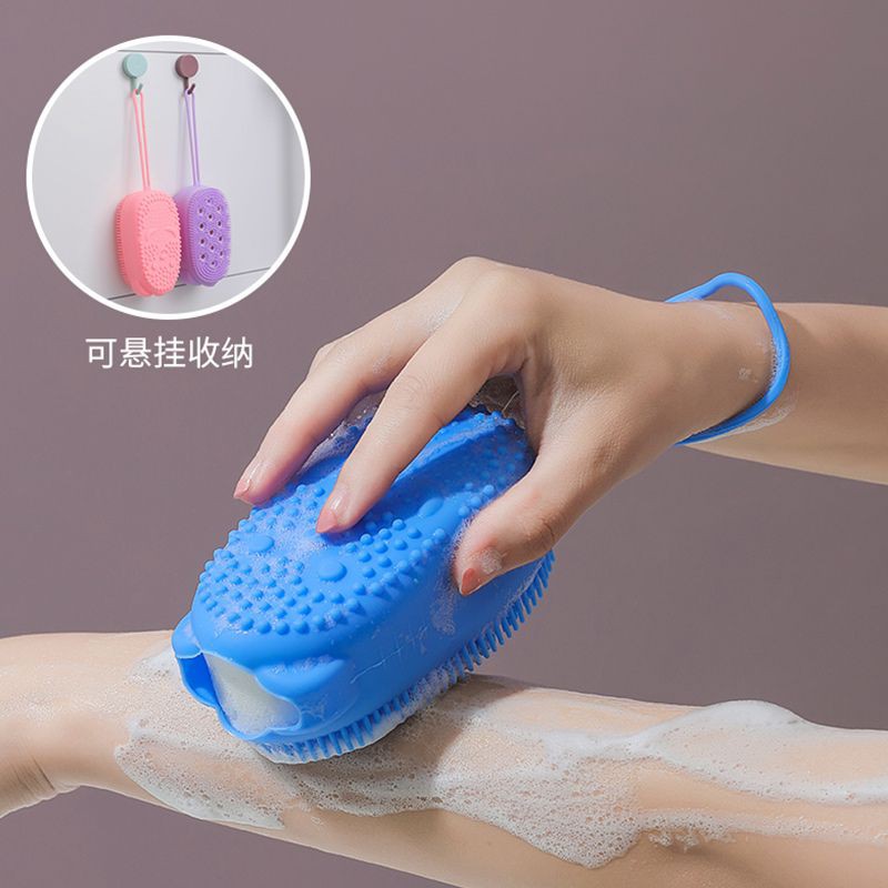 CAO CẤP — Bông Tắm Chuột Silicon Tạo Bọt 2 Mặt Siêu Mềm Hình Chuột — Bông Tắm Massage Làm Sạch Da Tẩy Đã Chết