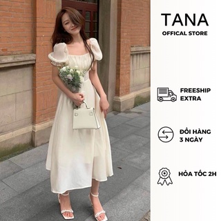 Đầm dự tiệc TANA D0544 đầm tay phồng nhún ngực phù hợp đi tiệc, đi chơi, chụp hình