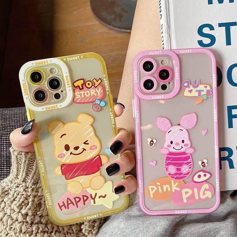 Ốp Điện Thoại TPU Dẻo Trong Suốt Họa Tiết Hoạt Hình Dễ Thương Cho Iphone 14 13 12 11 10 Pro XS Max X XR 8 7 6 6S Plus