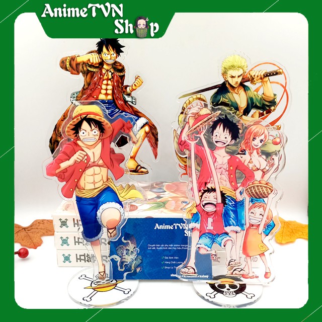 Tượng Mica Standee anime/manga One Piece ( Đảo Hải Tặc) - Băng Mũ Rơm - Nhựa Cứng Acrylic In nhiều chi tiết sắc nét