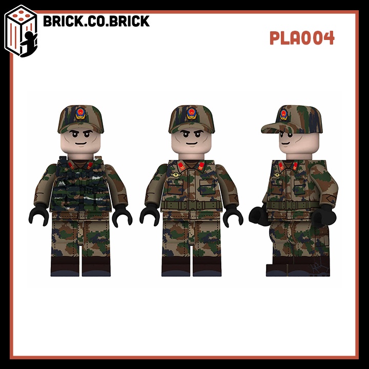 Nhân vật Mini Lính Đồng Phục Quân Đội Thế Chiến Đồ chơi Lắp ráp World War PLA001 PLA004