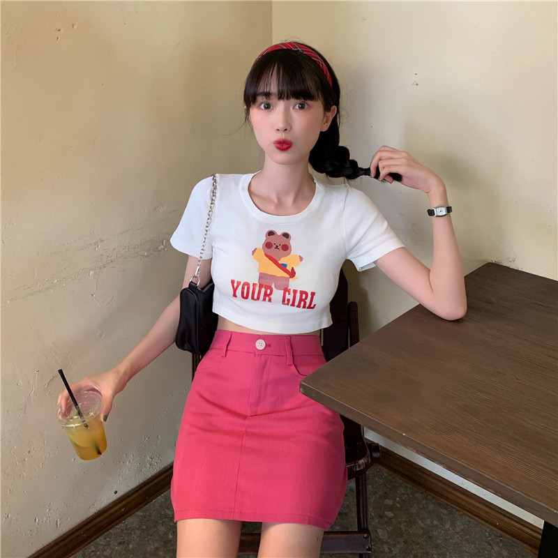 COZOK Váy ngắn lưng cao kiểu dáng hợp thời trang