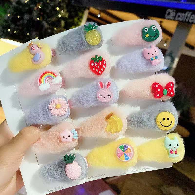 Bộ kẹp tóc hoạt hình thời trang Hàn Quốc xinh xắn cho bé