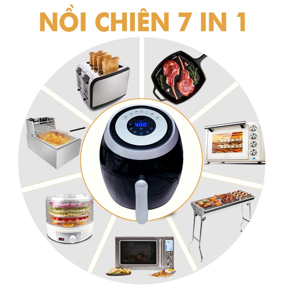 Nồi Chiên Không Dầu AIR FRYER 5.5 L Đa năng – Hàng Chính hãng – Bảo hành 6 tháng trên toàn quốc