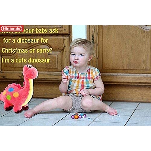 Đồ chơi nhồi bông Hình Khủng Long 14" Màu Hồng