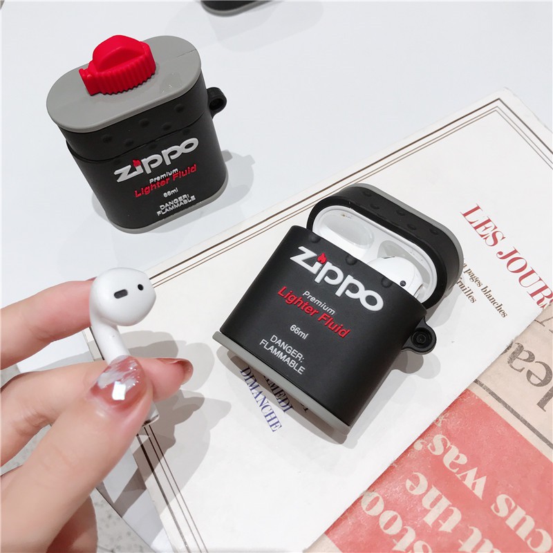 Bao Case Cho Airpods 1/ Airpods 2 Hình Bình Gas Zippo.