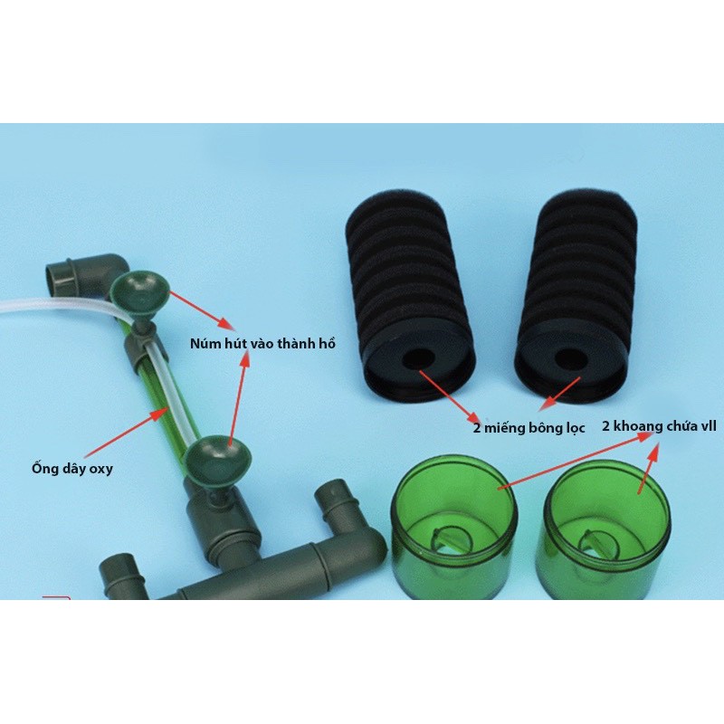 Lọc Sủi Vi Sinh QS200A Cho Bể Cá Cảnh- Tép Cảnh